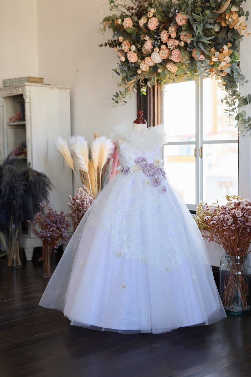 【現品120㎝】ロングドレスR-125 パープル - 画像 (2)