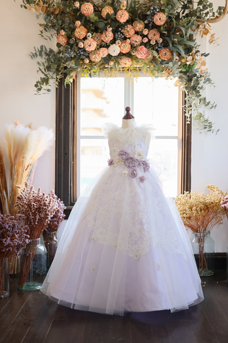 【現品120㎝】ロングドレスR-125 パープル