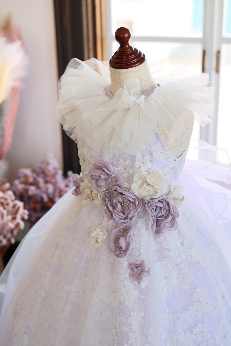 【現品120㎝】ロングドレスR-125　パープル - 画像 (6)