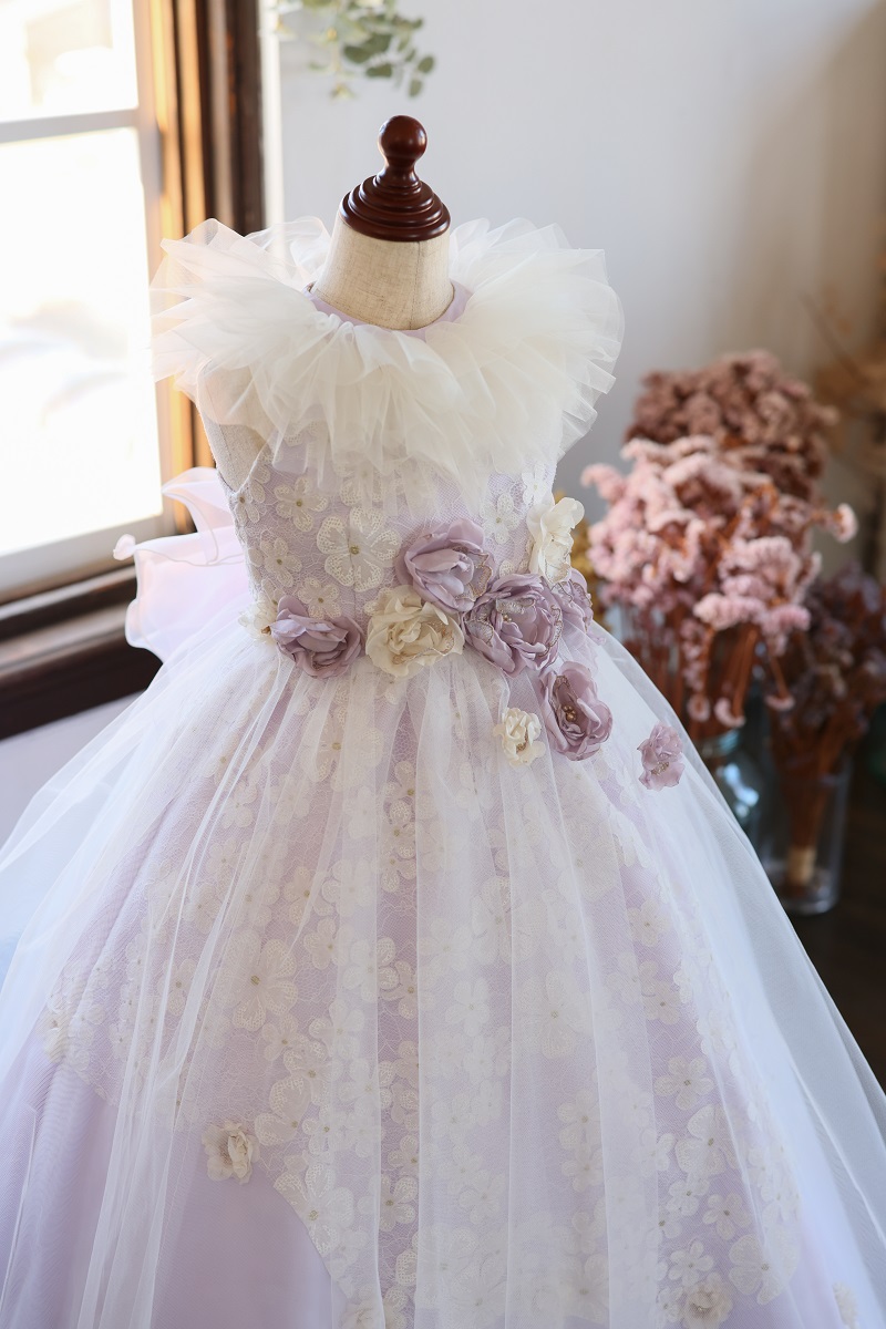 【現品120㎝】ロングドレスR-125 パープル - 画像 (4)