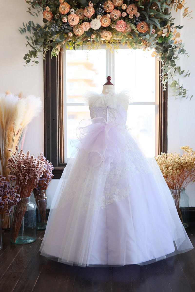 【現品120㎝】ロングドレスR-125 パープル - 画像 (3)