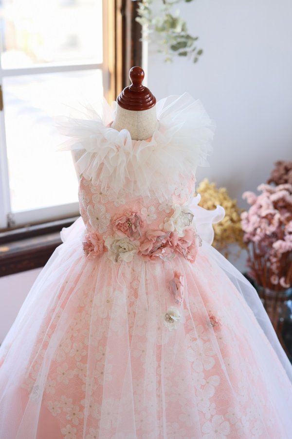 【現品120㎝】ロングドレスR-125 ピンク - 画像 (4)