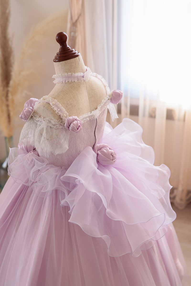 【現品120㎝】ロングドレスR-128 パープル - 画像 (7)