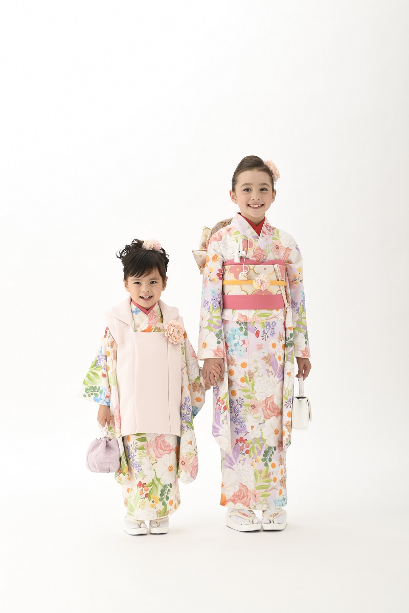 花わらべ7歳きもの WO-3カラフル【くすみ紫】 - 画像 (4)