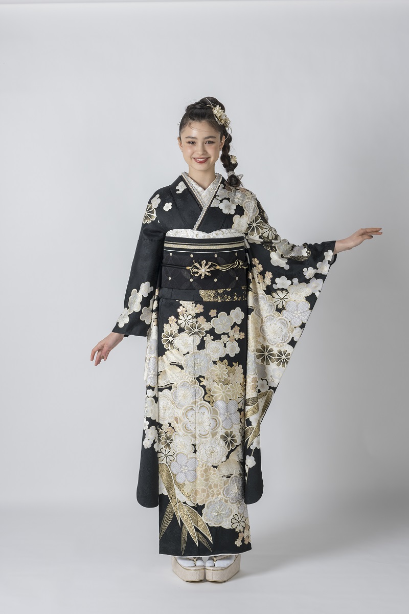 2025正絹振袖 　十日町古典　-新王朝- 黒