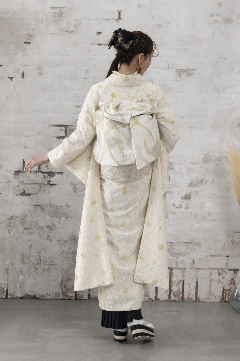 【ｱｳﾄﾚｯﾄ】合繊振袖ラフィネモカ GF-53 - ドルチェ-【ﾊﾆｰﾍﾞｰｼﾞｭ 】 - 画像 (7)