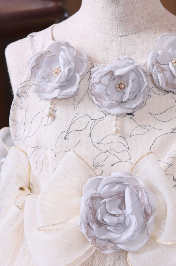 ロングドレスR-086 アイボリー - 画像 (8)