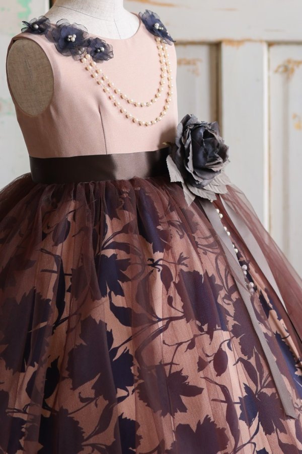 ロングドレスR-084　 ベージュ - 画像 (4)