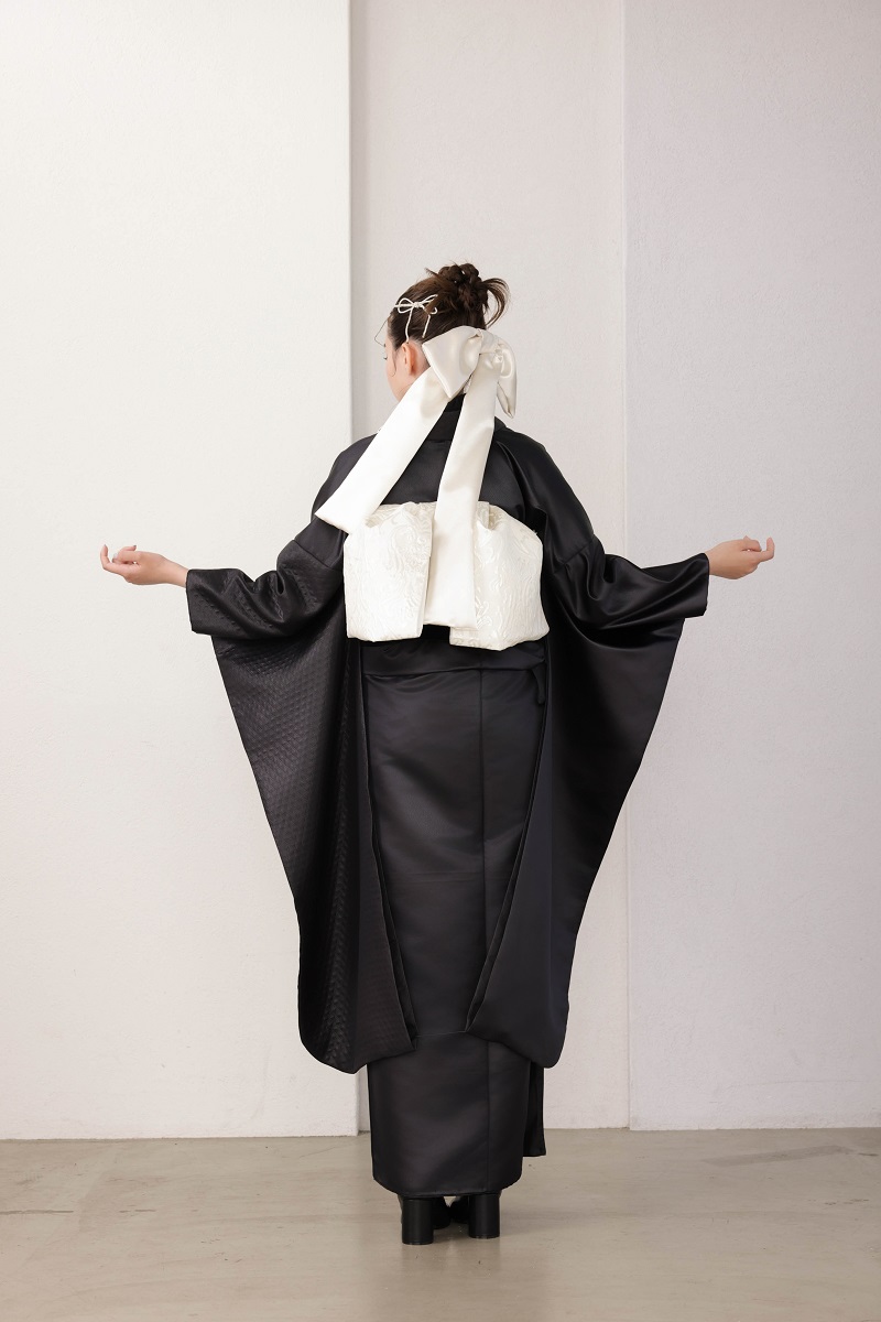 合繊振袖ラフィネモカ GF-74 レザリーダイヤ【ブラック】 - 画像 (15)