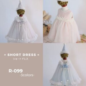 ショートドレスR-099　3色展開