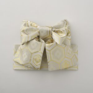 七五三 7歳用 大寸 つくり帯(または袋帯) WL-40亀甲 金(特大寸ジュニア用も受注可)