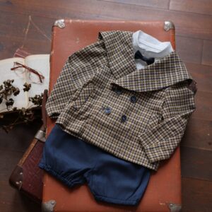 ベビータキシード　B-16　マルチチェック