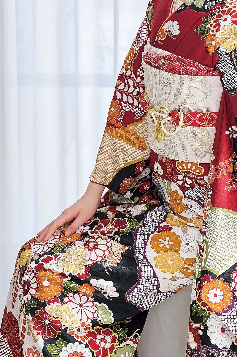 2025正絹振袖 プチブラン№.48801 赤 - 画像 (6)