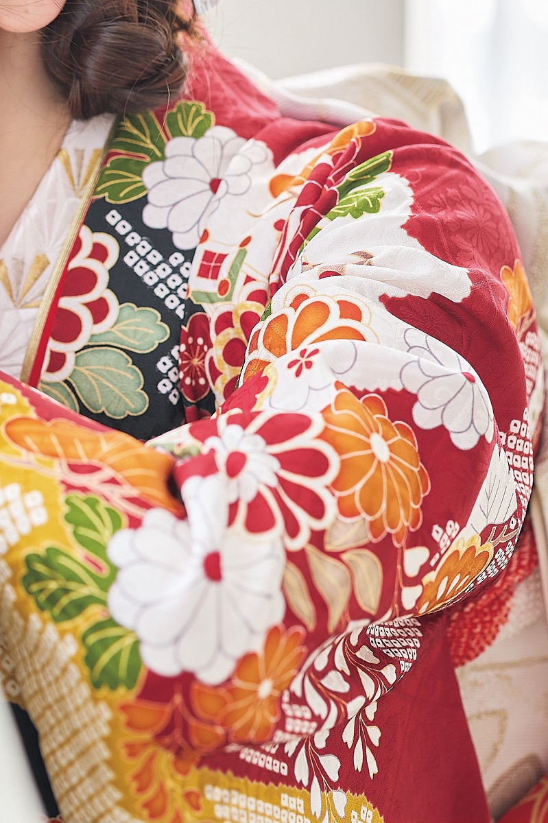 2025正絹振袖 プチブラン№.48801 赤 - 画像 (7)