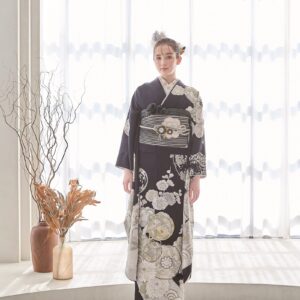 2025正絹振袖　プチブラン№.38801 紺