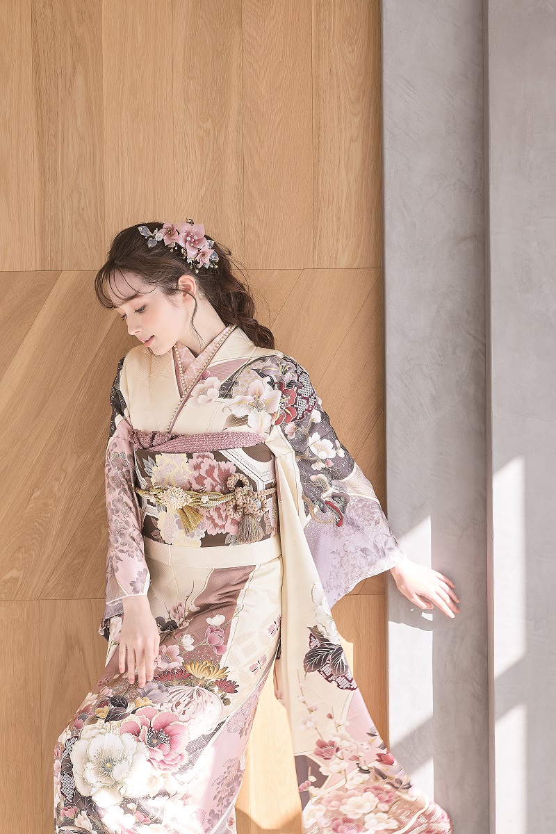 2025正絹振袖　プチブラン№.38807 さくらピンク - 画像 (3)