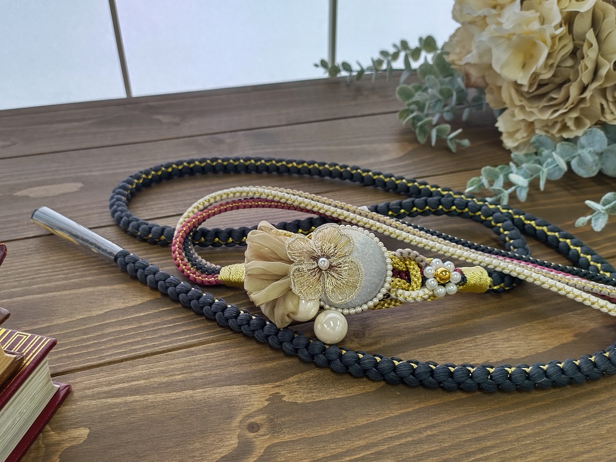 '-ラフィネオリジナル- 帯〆FKパーツ着脱式 ROJ-32ディープグレー - 画像 (8)