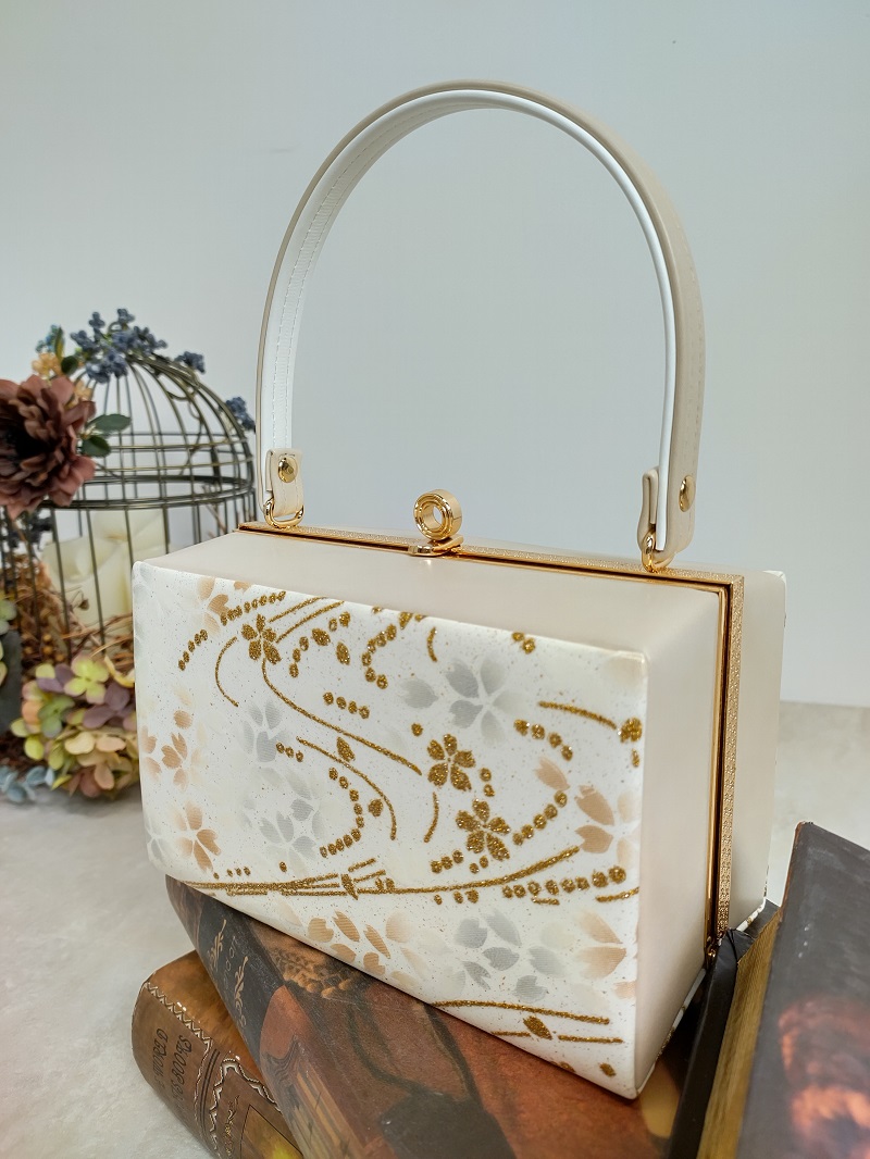 合皮草履バッグset現品 RKB-23aグレー小花 - 画像 (3)