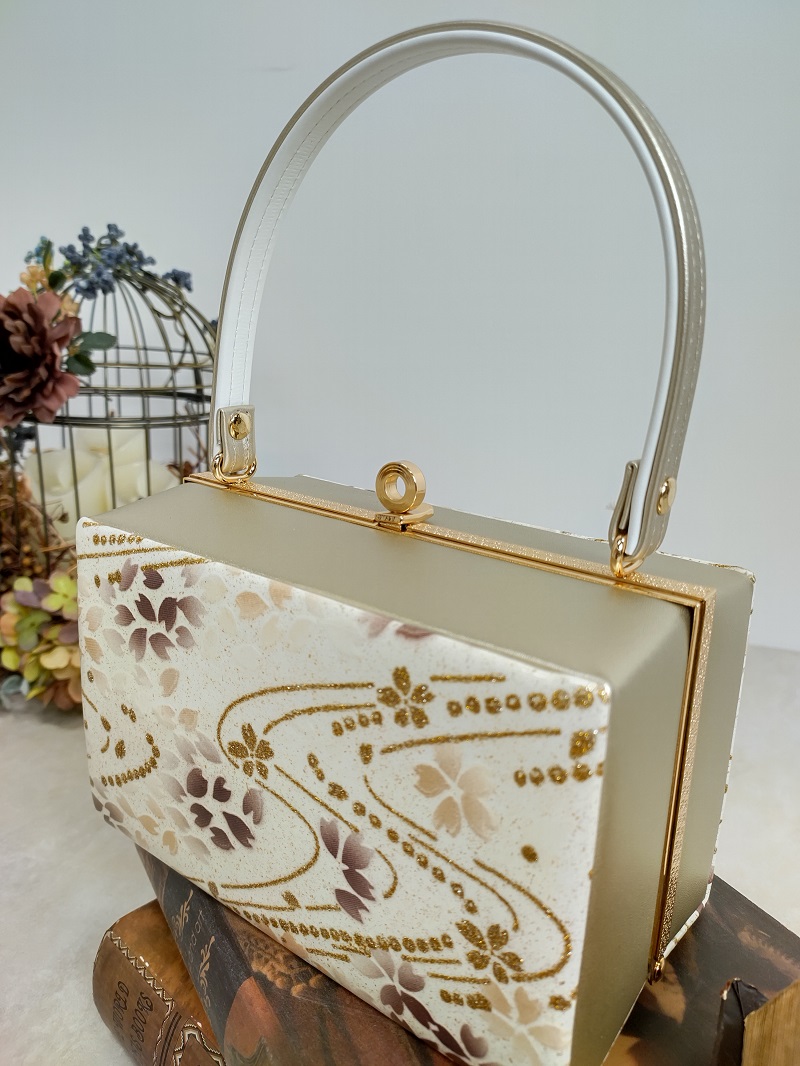 合皮草履バッグset現品 RKB-23bむらさき小花 - 画像 (4)