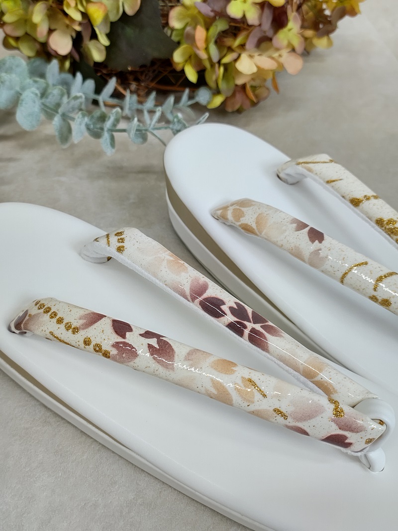 合皮草履バッグset現品 RKB-23bむらさき小花 - 画像 (6)