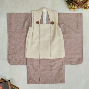 【特別現品】3歳被布アンサンブル-「RTG2309-3r」 あずき