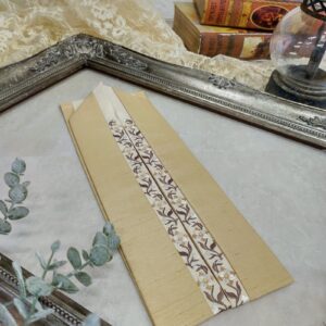 【アウトレット】重衿【合繊】ポリシャンタン刺繍-RSK2307fベージュ