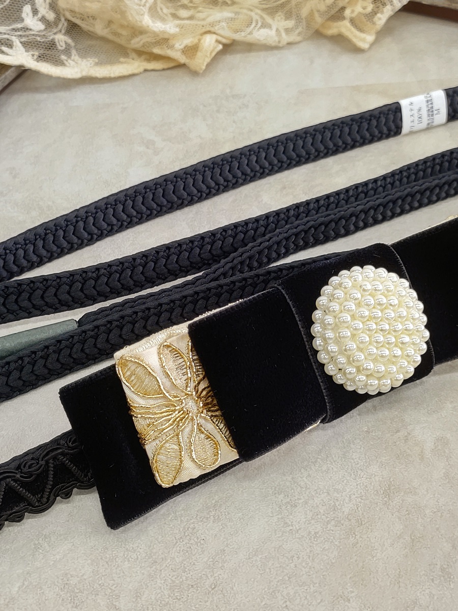 '-ラフィネオリジナル- ベロア三段リボン帯〆 3色展開 - 画像 (15)