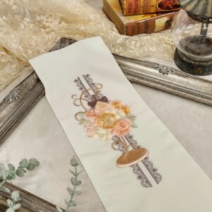 【アウトレット】ししゅう半衿【ポリ合繊】シルエリー2023フラワーブーケa