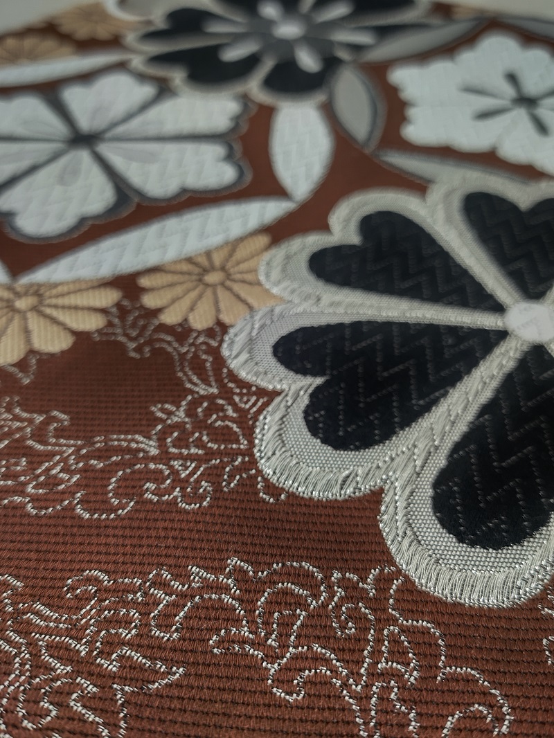 袋帯【正絹】振袖用 RO2310-io10 ブラウン/シルバー - 画像 (3)