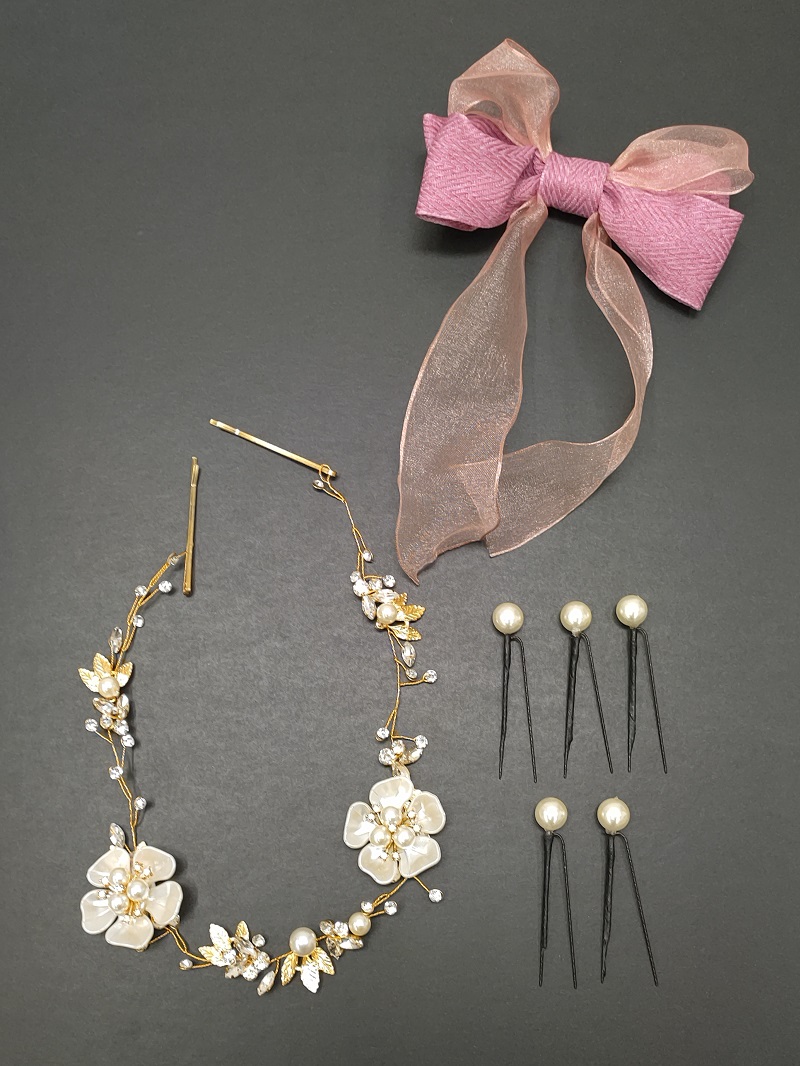 【ラフィネオリジナル】髪飾り3点セット FK-158・FK-159 -2colors- - 画像 (6)