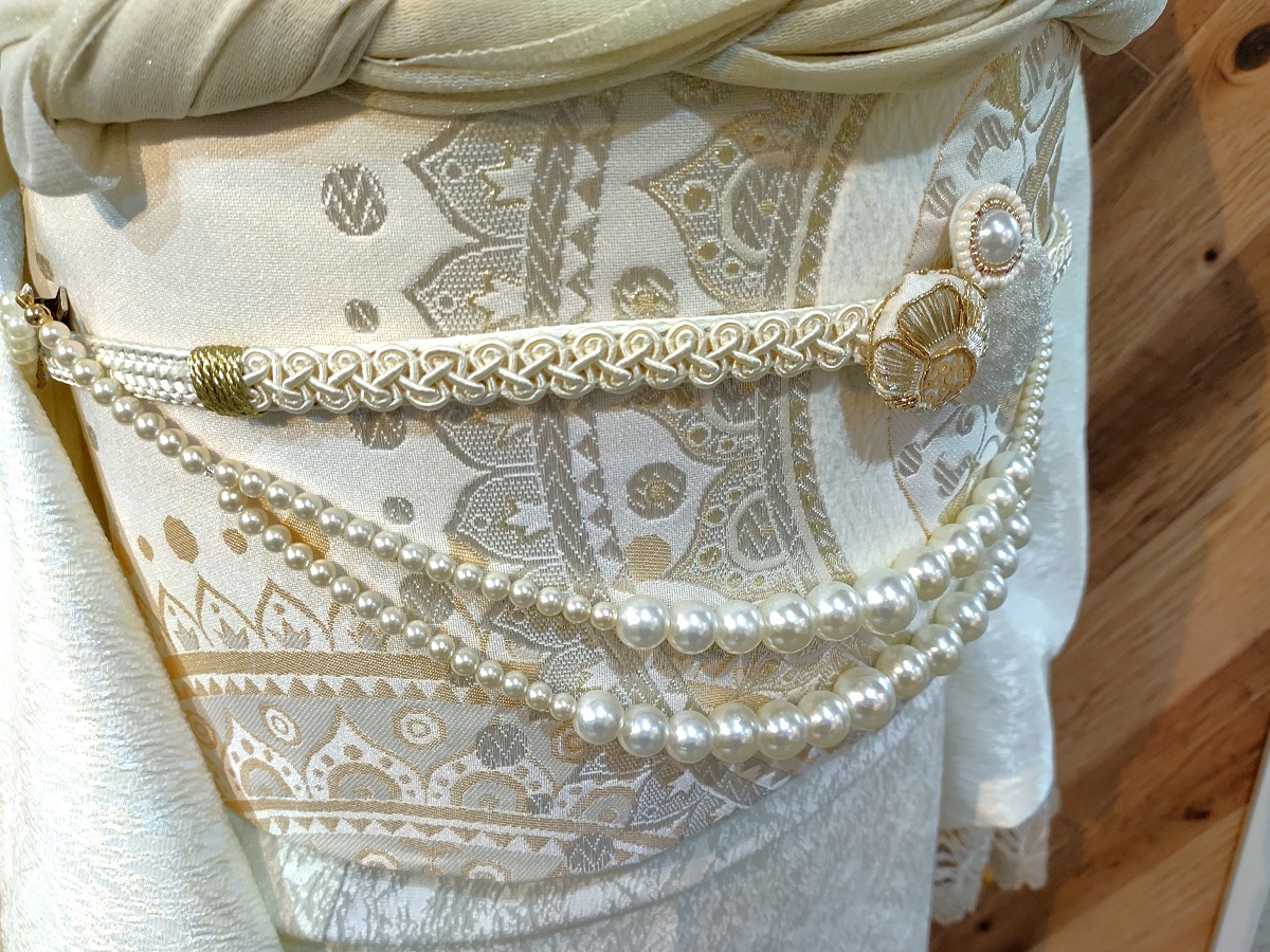 ﾗﾌｨﾈﾓｶ帯〆飾り　FK-120　パール帯飾り - 画像 (8)