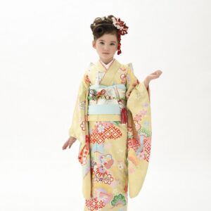 花うさぎ7歳きもの HM-1松竹梅【クリーム】