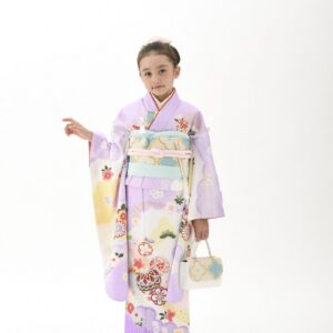 花うさぎ7歳きもの HO-1【紫】