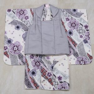 【受注品】3歳女児被布セット 「ジャガード2404No,2」