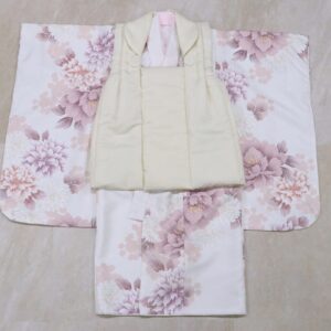 【受注品】3歳女児被布セット 「ジャガード2404No,1」