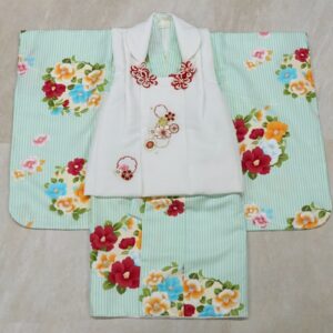 【受注品】3歳女児被布セット 「あやめ2404No,1」水色