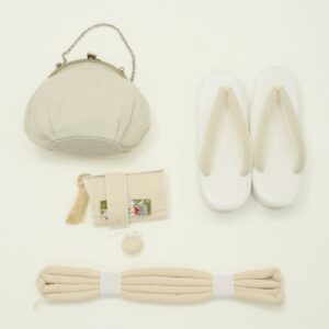 ラフィネココ ジュニア筥迫set「フラワーレースRC543_10b」 ホワイト