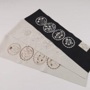 Leatheriaししゅう半衿　-3色展開-