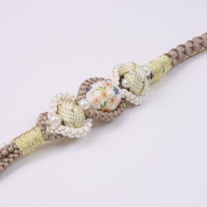 帯〆とんぼ玉MOJ-0724-b　-モカ-