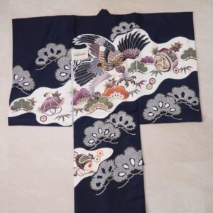 【現品】 男児お宮参り祝着　しゃれっこNo.「安芸1-A」【紺】