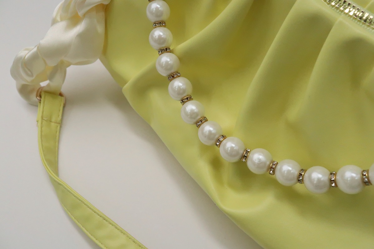 【アウトレット】ハンドバッグ パール&リボン【各色】 - 画像 (3)