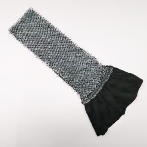 【正絹】ﾗﾌｨﾈｵﾘｼﾞﾅﾙ唄絞り　金銀ラメ帯揚　-黒×ｼﾙﾊﾞｰ-