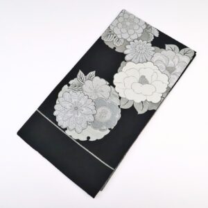 袋帯【正絹】振袖用RO2310-io01黒白