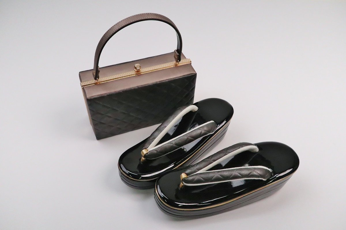 3段キルティング草履バッグセット【Lサイズのみ】振袖用 RM024-09