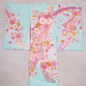 【現品】 女児お宮参り祝着　しゃれっこNo.「姫-C」【水色】