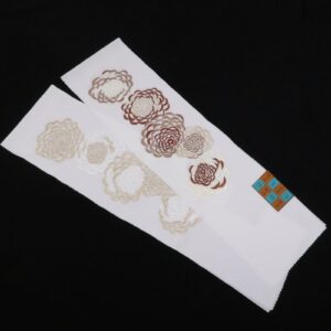 Longcielししゅう半衿2410丸菊×ﾗｲﾝｽﾄﾝ　-2色展開-