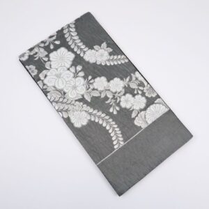 袋帯【正絹】振袖用袋帯 辻が花RO2410-OS20a　墨色