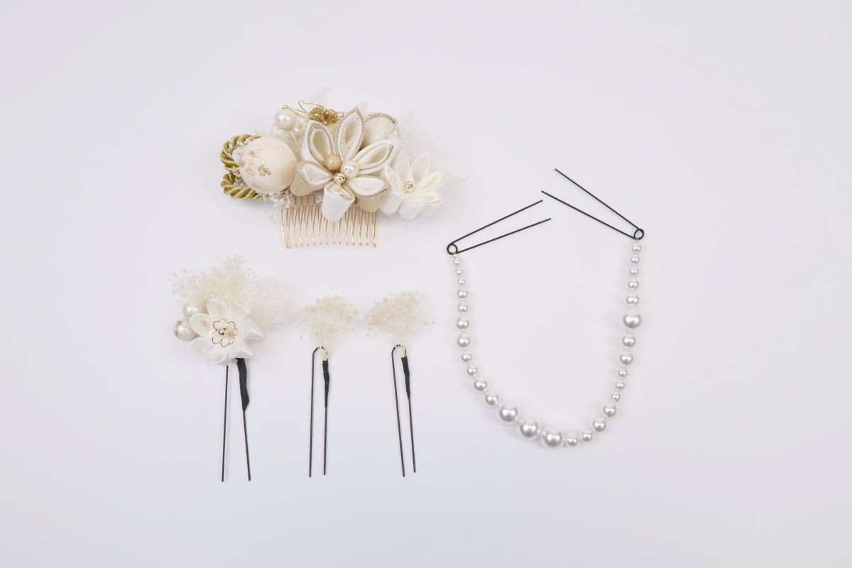 大人用 髪飾り RCH500-899パールつまみ オフ白