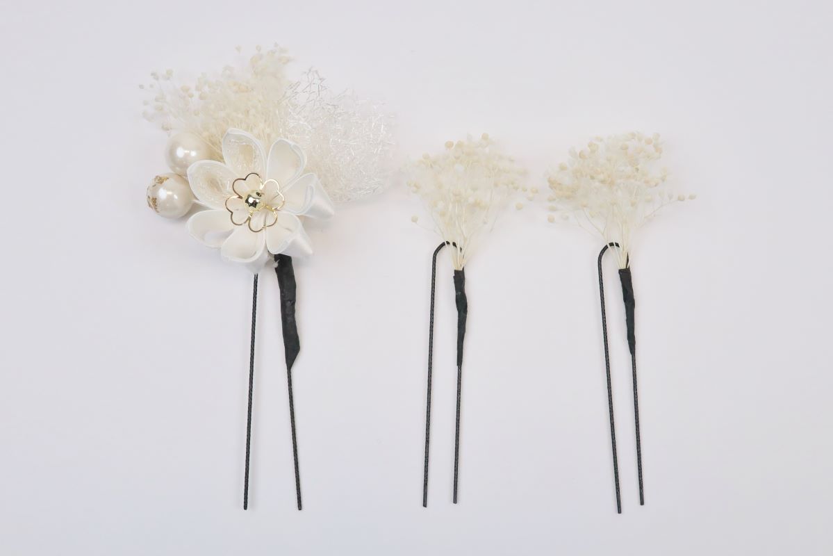 大人用 髪飾り RCH500-899パールつまみ オフ白 - 画像 (7)