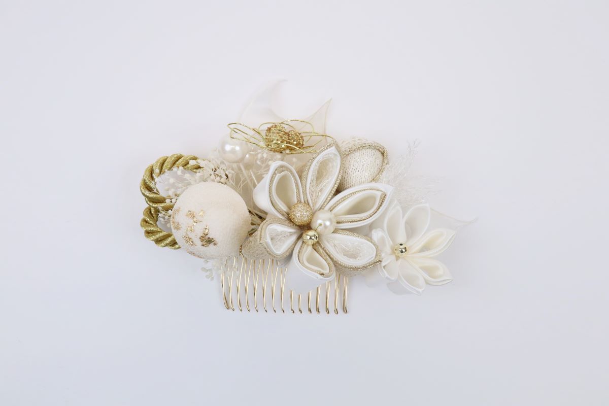 大人用 髪飾り RCH500-899パールつまみ オフ白 - 画像 (6)